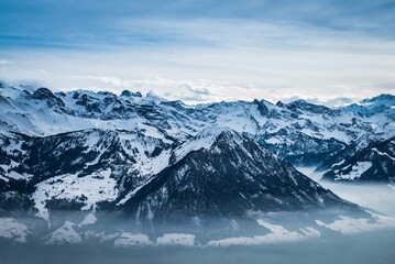Snowy mountains in Switzerland