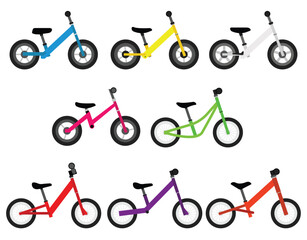 flat vector design illustration of kid bike
