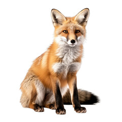 Fototapeta premium Fox isolated on transparent background generative ai