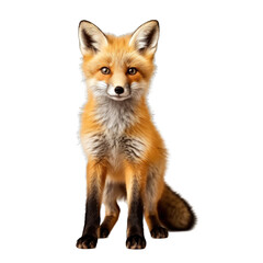 Fototapeta premium Fox isolated on transparent background generative ai