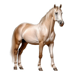 Horse isolated on transparent background generative ai