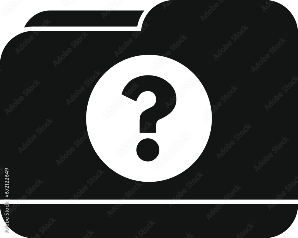 Poster anonymous hidden folder icon simple vector. data undercover. head people avatar