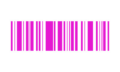 Vector barcode icon in black on isolated white background
