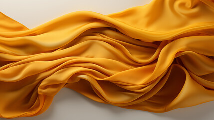 Yellow fabric. Textile isolated on solid background. 