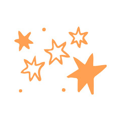 Fototapeta na wymiar Vector hand drawn sparkling star on white