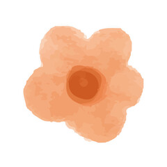 Vector hand painted flowers with watercolor