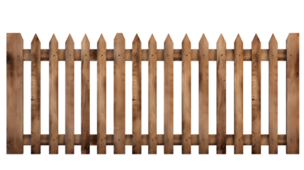 wooden fence isolated