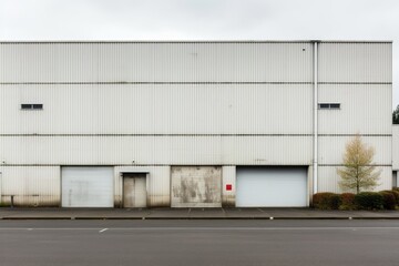 Obraz premium facade of an industrial building and warehouse 