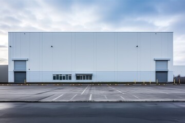 Fototapeta na wymiar facade of an industrial building and warehouse 