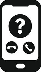 Anonymous phone call icon simple vector. Face mark user. Agent data profile