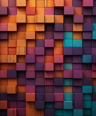 Colorful Wood Brick Wallpaper Vibrant Animation-Style Abstraction with Mesmerizing Colorscapes.