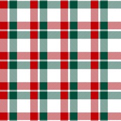 Tartan seamless pattern, red and green can be used in fashion decoration design. Bedding, curtains, tablecloths