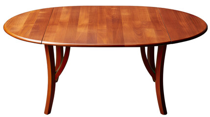 Caramel-colored Gateleg Table Isolated on Transparent or White Background, PNG
