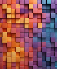 Colorful Wood Brick Wallpaper Vibrant Animation-Style Abstraction with Mesmerizing Colorscapes.