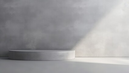 Minimalistic abstract light grey color background for product presentation. 