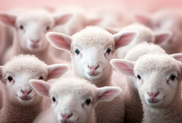 Obraz premium sheep and lambs