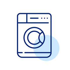 Washing machine. Laundry chores electronics. Pixel perfect, editable stroke icon