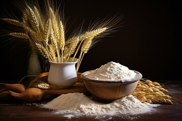 White flour finely crushed