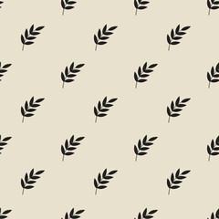 Palm leaf vector background. Monochrome seamless pattern with boho leaves. Vector floral background in trendy minimalistic style.
Botanical seamless pattern. Modern design for paper, cover and fabric.