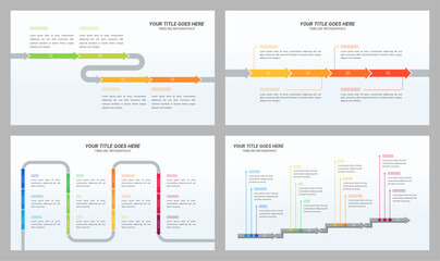 Set of Quarterly Result Infographic 4 & 12 steps with Editable Text and 16:9 Layout Presentations for Planning, Management, and Evaluation.