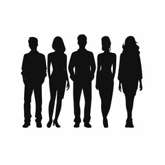 Group of people black icon on white background. Group of people silhouette
