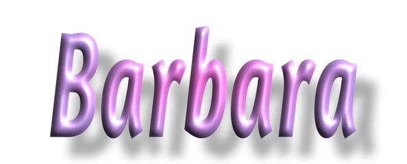 Barbara - pink color - female name - ideal for websites, emails, presentations, greetings, banners, cards, books, t-shirt, sweatshirt, prints, cricut, silhouette,	