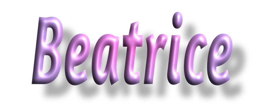 Beatrice - pink color - female name - ideal for websites, emails, presentations, greetings, banners, cards, books, t-shirt, sweatshirt, prints, cricut, silhouette,	