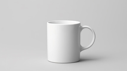 Obraz premium empty white mug on white wooden table