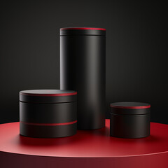 Black friday podiums, products packshots