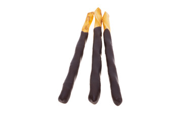 sticks in chocolate isolated