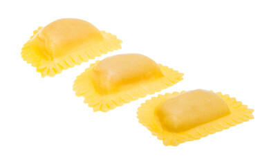 Italian ravioli isolated