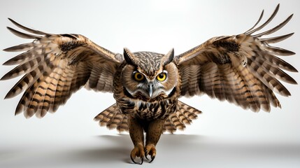 owl in flight. owl. owl flying with wings spread. owl still. brown owl. owl