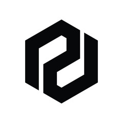 letter pd logo design  vector,editable and resizable EPS 10 - obrazy, fototapety, plakaty