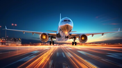 Airplane design & air freight logistics - obrazy, fototapety, plakaty