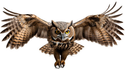 owl in flight png. owl isolated png. owl flying with wings spread png. brown owl png. owl png - Powered by Adobe
