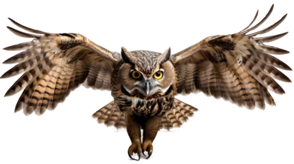 Stof per meter owl in flight png. owl isolated png. owl flying with wings spread png. brown owl png. owl png © Divid