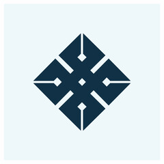 Kamon Symbols of Japan. Japanesse clan kamon crest symbol. japanese ancient family stamp symbol. A symbol used to decorate and identify people in family. Suminate Izutsu Kuzushi