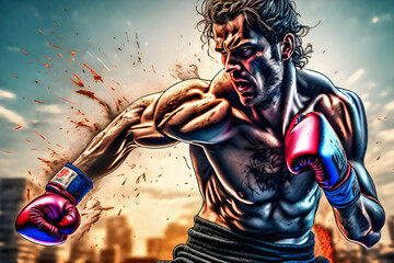 Draw a person who is fighting with himself.
Generative AI