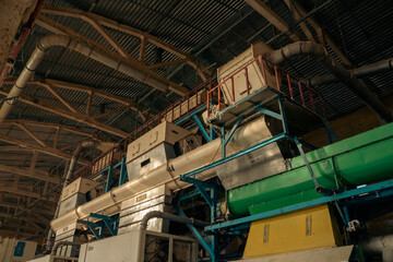 Fototapeta premium huge big machines in the cotton industry