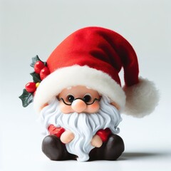 3d santa claus on white background  christmas background
