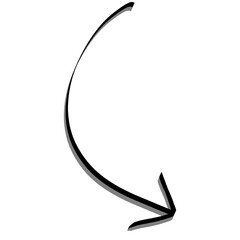 Drawing arrows with hand drawn.