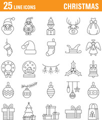 Doodle Christmas Icons Set