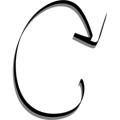 Drawing arrows with hand drawn.