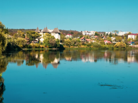 Moldova Soroca. View of the Dniester River from above