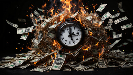 Retirement inflation is burning the value of money, and the concept of the time is a money alarm clock. standard of living against cost of living