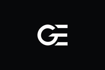 Abstract letter GE EG logo template - vector.
 - obrazy, fototapety, plakaty