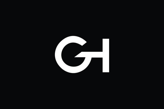GH  Initial logo design illustration

