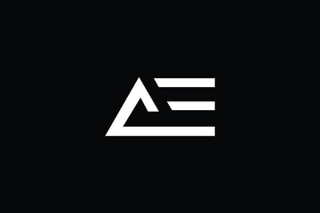 AE elegant logo with initials for company -vector