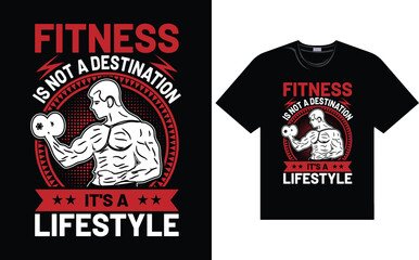 Gym, Fitness, And Workout, Body building, typography, T Shirt Design vector file