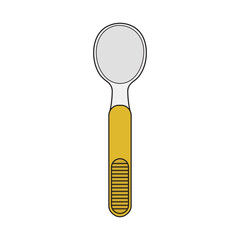 Kids drawing Cartoon Vector illustration kids spoon Isolated in doodle style